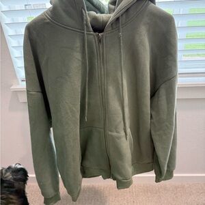 Green Zip-Up Hoodie